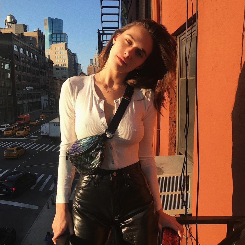 Free People Mesh Fanny Pack